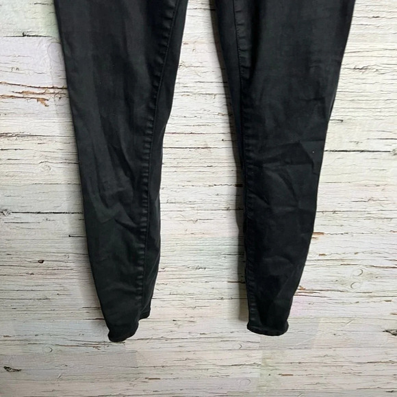 Current Elliott Black Soho Zip  Stiletto Faux Leather Coated Jeans size 25 - Picture 2 of 10